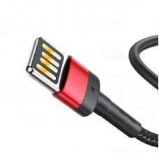 Cablu Baseus Cafule Double-Sided USB la Lightning 2.4A 1m Negru & Roșu