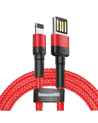 Cablu Baseus Cafule Double-Sided USB la Lightning 2.4A 1m Roșu