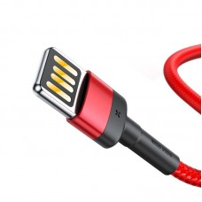 Cablu Baseus Cafule Double-Sided USB la Lightning 2.4A 1m Roșu