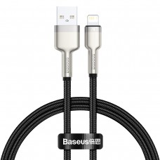 Cablu Baseus Cafule Metal USB la Lightning 2.4A 0.25m Negru