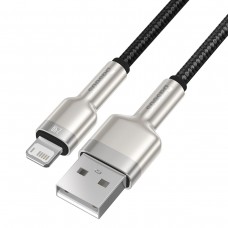 Cablu Baseus Cafule Metal USB la Lightning 2.4A 0.25m Negru