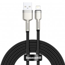 Cablu Baseus Cafule Metal USB la Lightning 2.4A 2m Negru