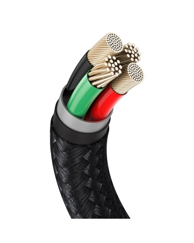 Cablu Baseus Cafule Metal USB la Lightning 2.4A 2m Negru