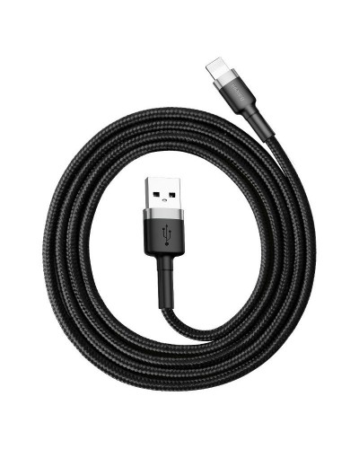 Cablu Baseus Cafule USB la Lightning 1.5A 2m Negru & Gri