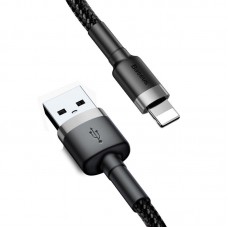 Cablu Baseus Cafule USB la Lightning 1.5A 2m Negru & Gri