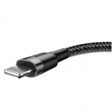 Cablu Baseus Cafule USB la Lightning 1.5A 2m Negru & Gri