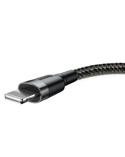 Cablu Baseus Cafule USB la Lightning 1.5A 2m Negru & Gri