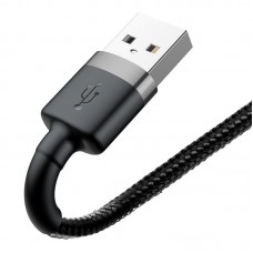 Cablu Baseus Cafule USB la Lightning 1.5A 2m Negru & Gri