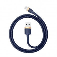 Cablu Baseus Cafule USB la Lightning 1.5A 2m Albastru & Auriu