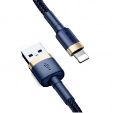 Cablu Baseus Cafule USB la Lightning 1.5A 2m Albastru & Auriu
