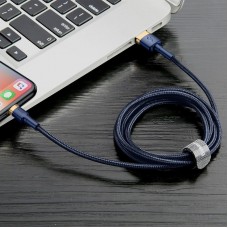 Cablu Baseus Cafule USB la Lightning 1.5A 2m Albastru & Auriu
