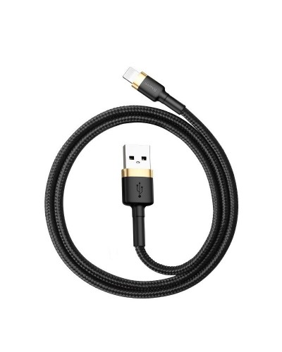 Cablu Baseus Cafule USB la Lightning 1.5A 2m Negru & Auriu