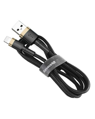 Cablu Baseus Cafule USB la Lightning 1.5A 2m Negru & Auriu