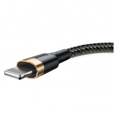 Cablu Baseus Cafule USB la Lightning 1.5A 2m Negru & Auriu