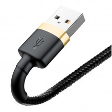 Cablu Baseus Cafule USB la Lightning 1.5A 2m Negru & Auriu