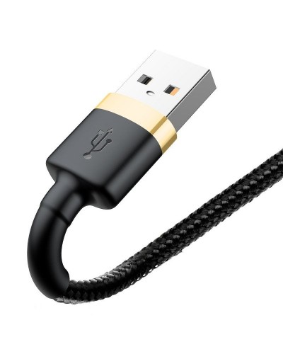 Cablu Baseus Cafule USB la Lightning 1.5A 2m Negru & Auriu