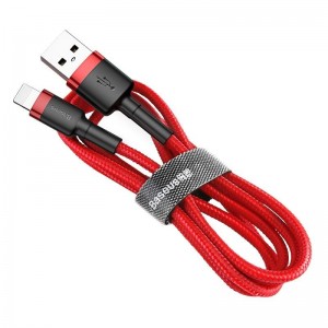 Cablu Baseus Cafule USB la Lightning 1.5A 2m Negru & Roșu