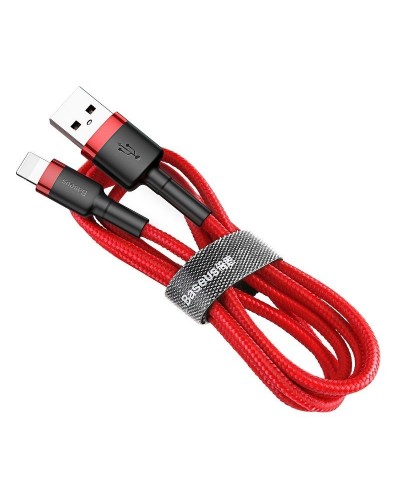 Cablu Baseus Cafule USB la Lightning 1.5A 2m Negru & Roșu