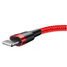 Cablu Baseus Cafule USB la Lightning 1.5A 2m Negru & Roșu