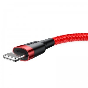 Cablu Baseus Cafule USB la Lightning 1.5A 2m Negru & Roșu