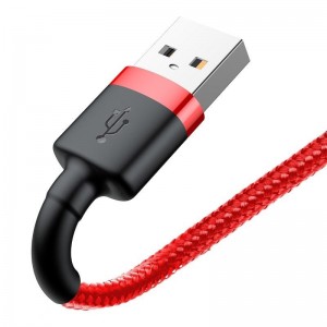 Cablu Baseus Cafule USB la Lightning 1.5A 2m Negru & Roșu