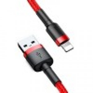 Cablu Baseus Cafule USB la Lightning 2.4A 0.5m Roșu