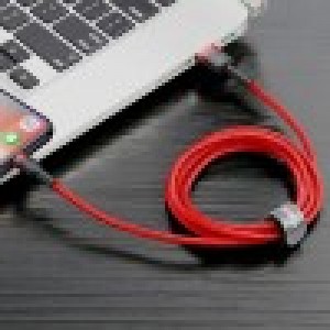 Cablu Baseus Cafule USB la Lightning 2.4A 0.5m Roșu
