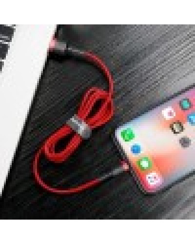 Cablu Baseus Cafule USB la Lightning 1.5A 2m Roșu Cablu Baseus Cafule USB la Lightning 1.5A 2m Roșu