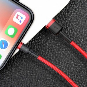 Cablu Baseus Cafule USB la Lightning 2A 3m Negru