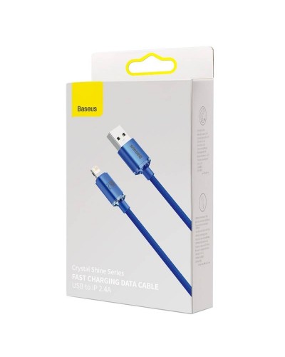 Cablu Baseus Crystal Shine USB la Lightning 2.4A 2m Albastru Cablu Baseus Crystal Shine USB la Lightning 2.4A 2m Albastru