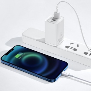 Cablu Baseus Superior Series USB la Lightning 2.4A 0.25m Alb