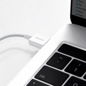 Cablu Baseus Superior Series USB la Lightning 2.4A 1.5m Alb
