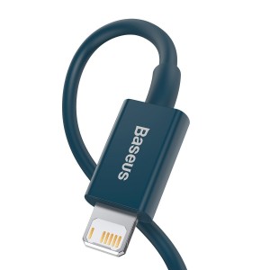 Cablu Baseus Superior Series USB la Lightning 2.4A 1m Albastru