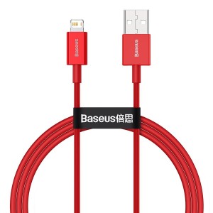Cablu Baseus Superior Series USB la Lightning 2.4A 1m Roșu