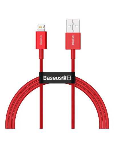Cablu Baseus Superior Series USB la Lightning 2.4A 1m Roșu