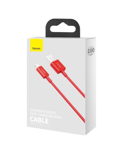 Cablu Baseus Superior Series USB la Lightning 2.4A 1m Roșu