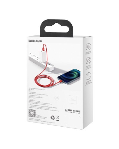 Cablu Baseus Superior Series USB la Lightning 2.4A 1m Roșu