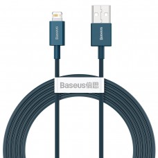 Cablu Baseus Superior Series USB la Lightning 2.4A 2m Albastru