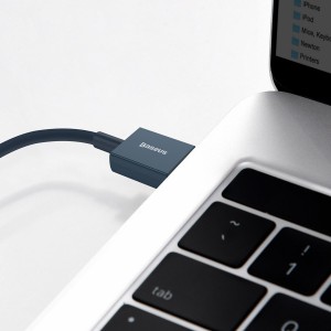 Cablu Baseus Superior Series USB la Lightning 2.4A 2m Albastru