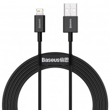 Cablu Baseus Superior Series USB la Lightning 2.4A 2m Negru