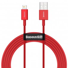 Cablu Baseus Superior Series USB la Lightning 2.4A 2m Roșu