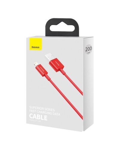 Cablu Baseus Superior Series USB la Lightning 2.4A 2m Roșu