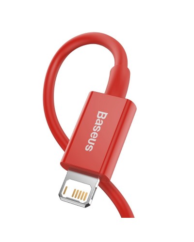 Cablu Baseus Superior Series USB la Lightning 2.4A 2m Roșu