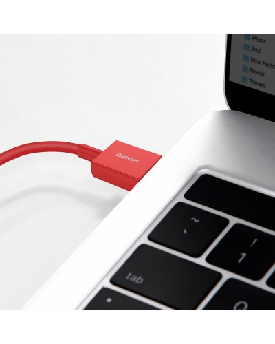 Cablu Baseus Superior Series USB la Lightning 2.4A 2m Roșu
