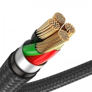 Cablu Baseus Horizontal LED USB la Lightning 2.4A 0.5m Negru