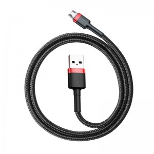 Cablu Baseus Cafule USB la Micro-USB 1.5A 2m Negru & Roșu