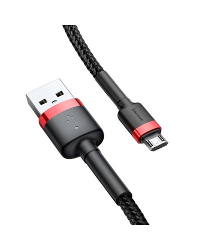 Cablu Baseus Cafule USB la Micro-USB 1.5A 2m Negru & Roșu Cablu Baseus Cafule USB la Micro-USB 1.5A 2m Negru & Roșu