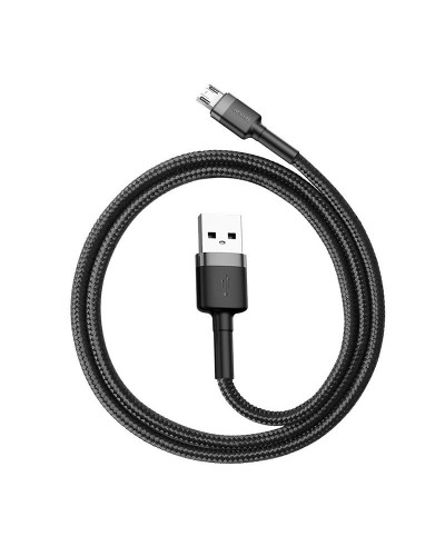Cablu Baseus Cafule USB la Micro-USB 2.4A 1m Gri & Negru