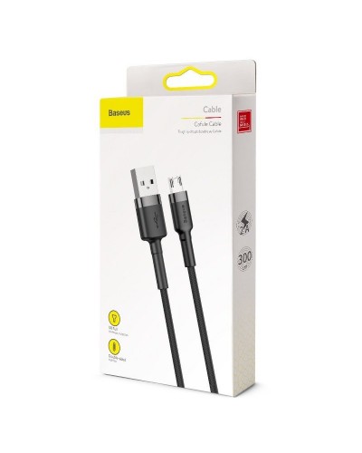 Cablu Baseus Cafule USB la Micro-USB 2A 3m Negru & Gri Cablu Baseus Cafule USB la Micro-USB 2A 3m Negru & Gri