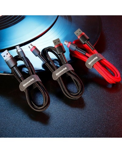 Cablu Baseus Cafule USB la Micro-USB 2A 3m Negru & Gri Cablu Baseus Cafule USB la Micro-USB 2A 3m Negru & Gri